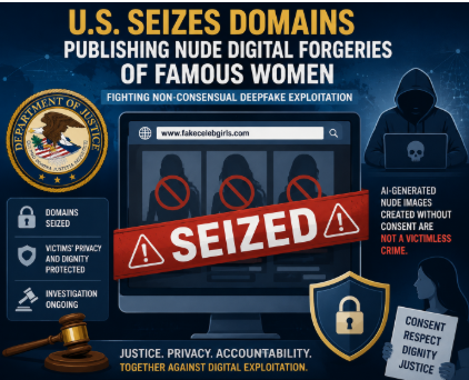 U.S. Cracks Down on Deepfake Exploitation: Domains Seized for Non-Consensual Content