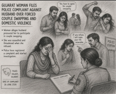 Gujarat Woman Accuses Husband of Forcing Couple Swapping and Subjecting Her to Domestic Violence 