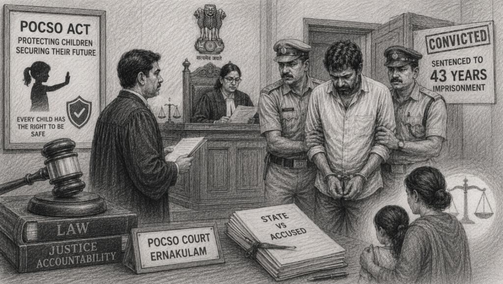 Man Sentenced to 43 Years in Prison in POCSO Case Involving Minor