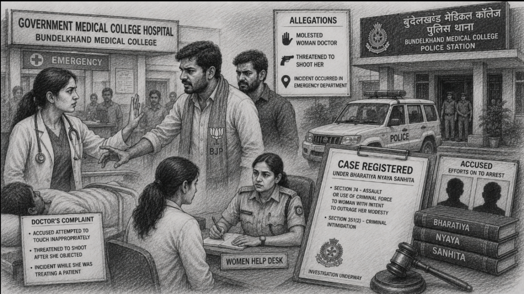 BJP Youth Leader Accused of Allegedly Molesting Woman Doctor and Issuing Death Threat