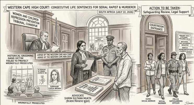 South Africa (Western Cape): Consecutive Life Sentences for Serial Rapist and Murderer