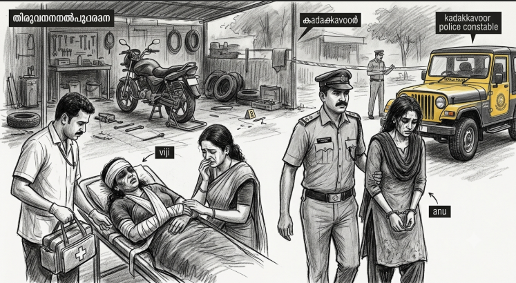 Severe Domestic Assault with Machete (Kadakkavoor, Thiruvananthapuram) 