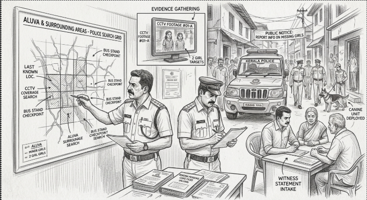 Two Minor Girls, Including POCSO Survivor, Reported Missing in Aluva; Police Launch Investigation 