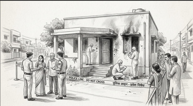 Charred Body of Woman Found in Rented House; Murder Suspected (Indore, Madhya Pradesh) 