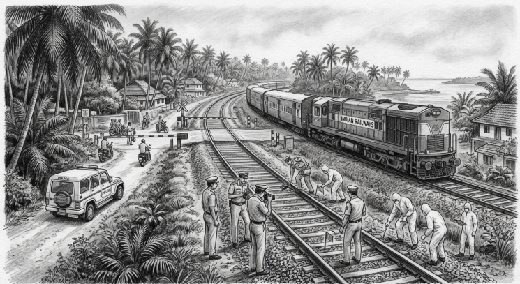 A 25-year-old woman found dead on the coastal railway tracks