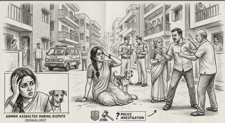 Bengaluru, Karnataka — Woman assaulted during dog-related dispute