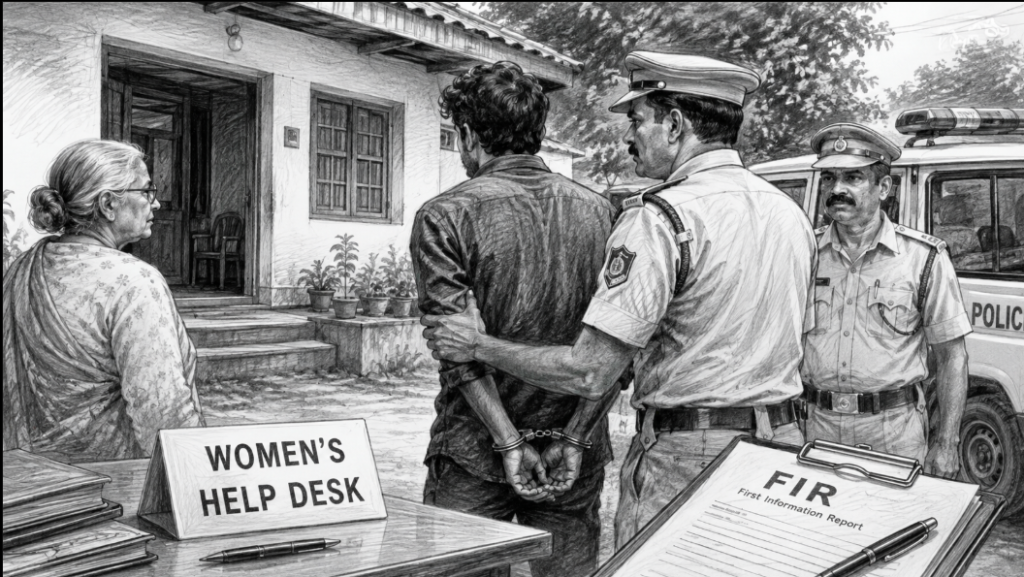 Elderly Woman Allegedly Assaulted at Her Home in Ottapalam; Youth Arrested