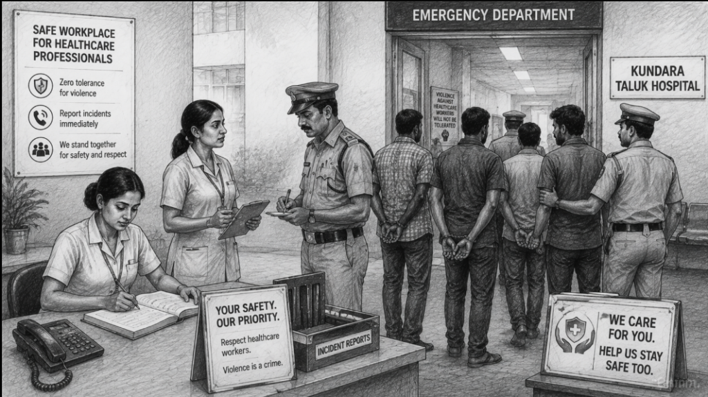 Four Arrested After Nurse Allegedly Assaulted at Kundara Hospital