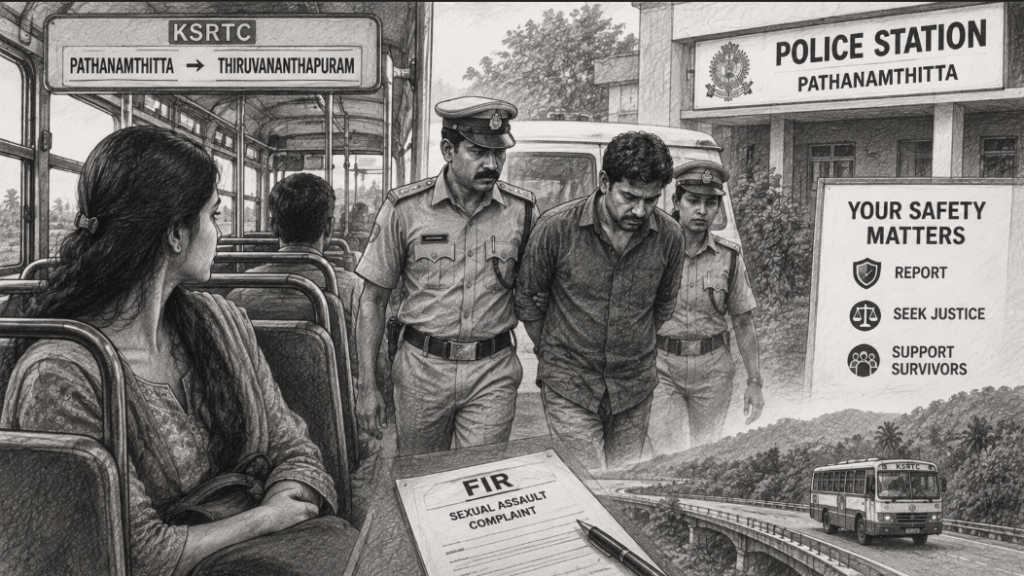 Woman Allegedly Sexually Assaulted on KSRTC Bus; Suspect Arrested