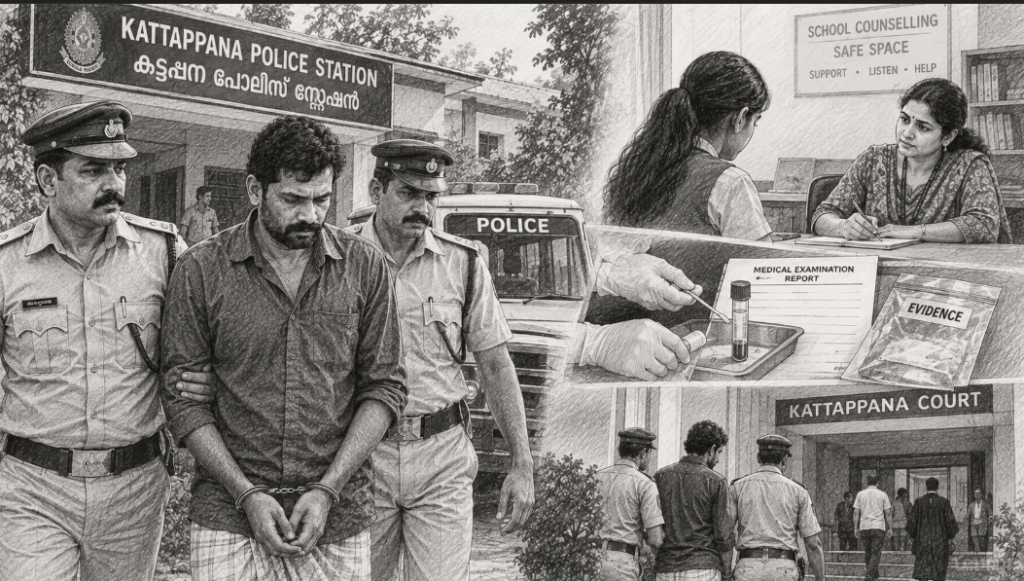 Stepfather Arrested for Allegedly Sexually Abusing 14-Year-Old Girl in Idukki