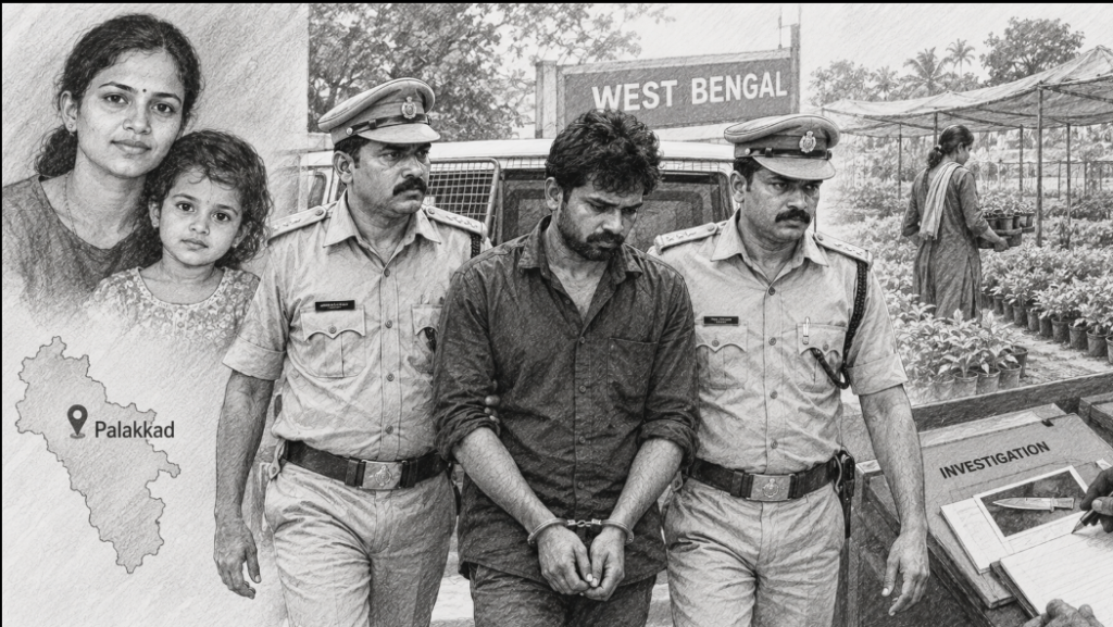 Man Arrested in Palakkad Double-Murder Case Involving Woman and Child