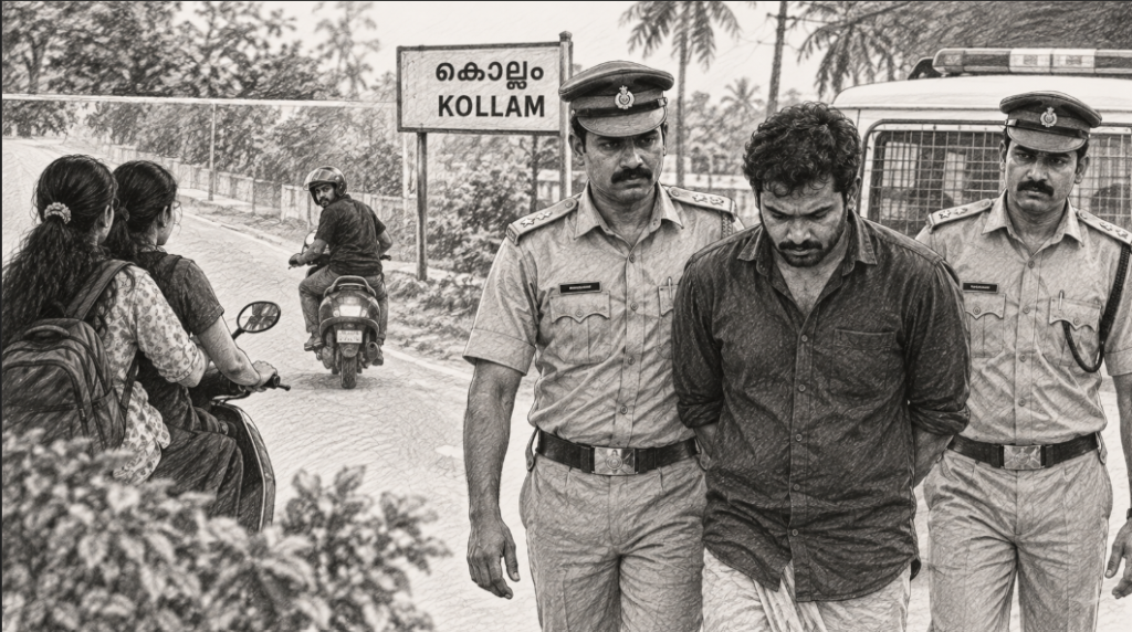 Man arrested after allegedly targeting girls on scooter in Kollam