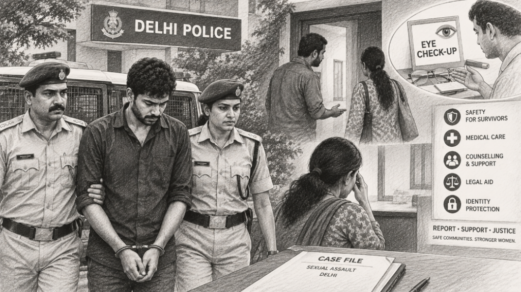 Delhi man arrested over alleged sexual assault of woman after false eye-check-up promise