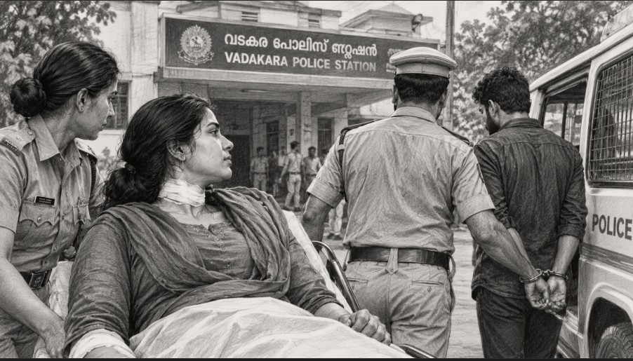 Teacher Allegedly Stabbed by Partner Outside Vadakara Police Station