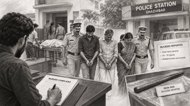 Woman beaten to death; husband and in-laws arrested
