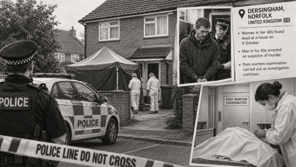 Woman found dead in England; man arrested on suspicion of murder