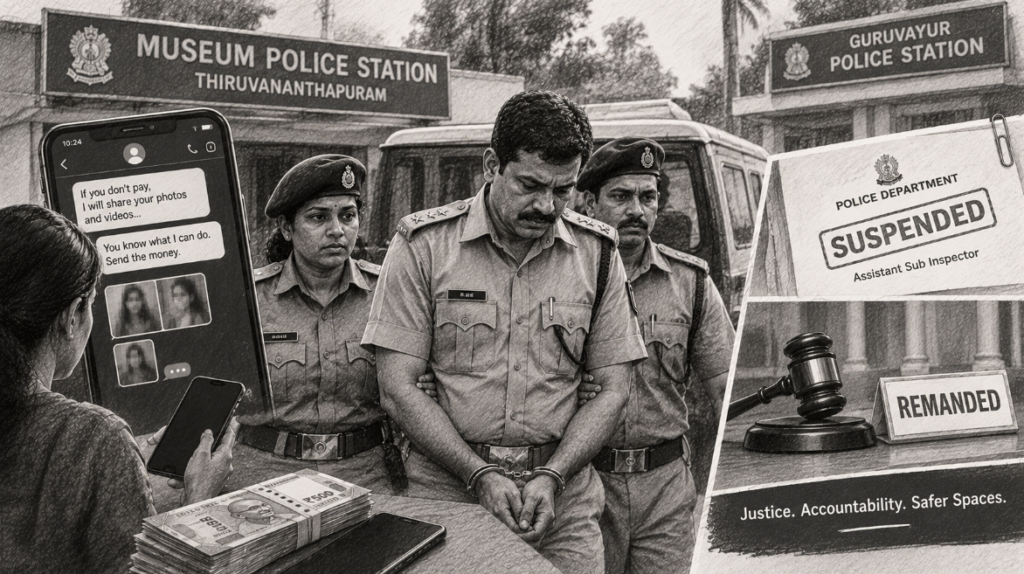 Police Officer Arrested for Allegedly Extorting ₹14.5 Lakh by Threatening to Release a Woman’s Private Images